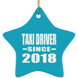 Taxi Driver Since 2018 - Star Ornament