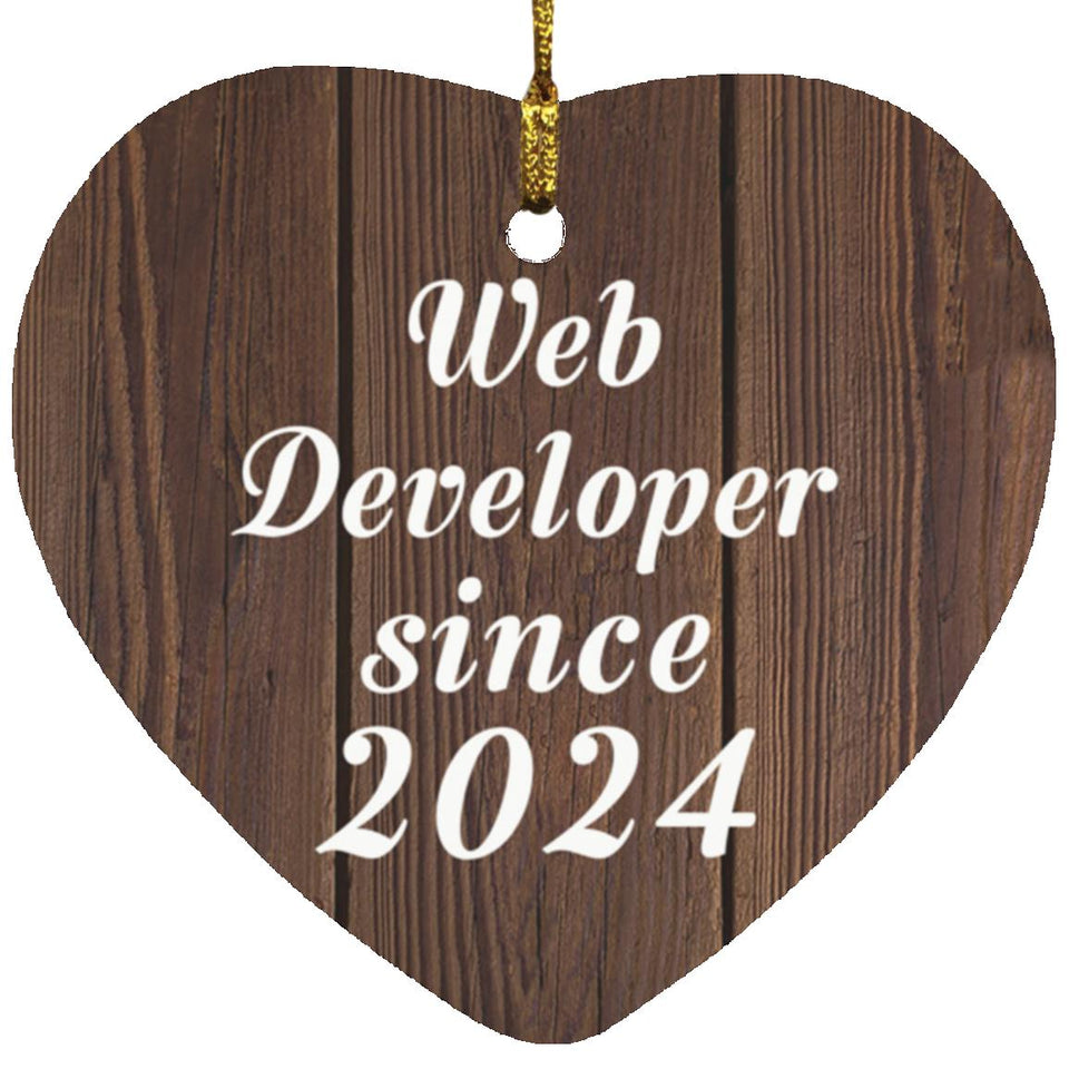 Web Developer Since 2024 - Heart Ornament D