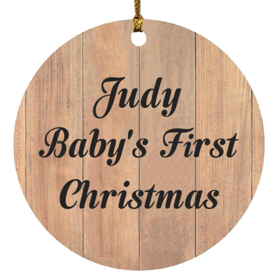 Judy Baby's First Christmas - Circle Ornament C