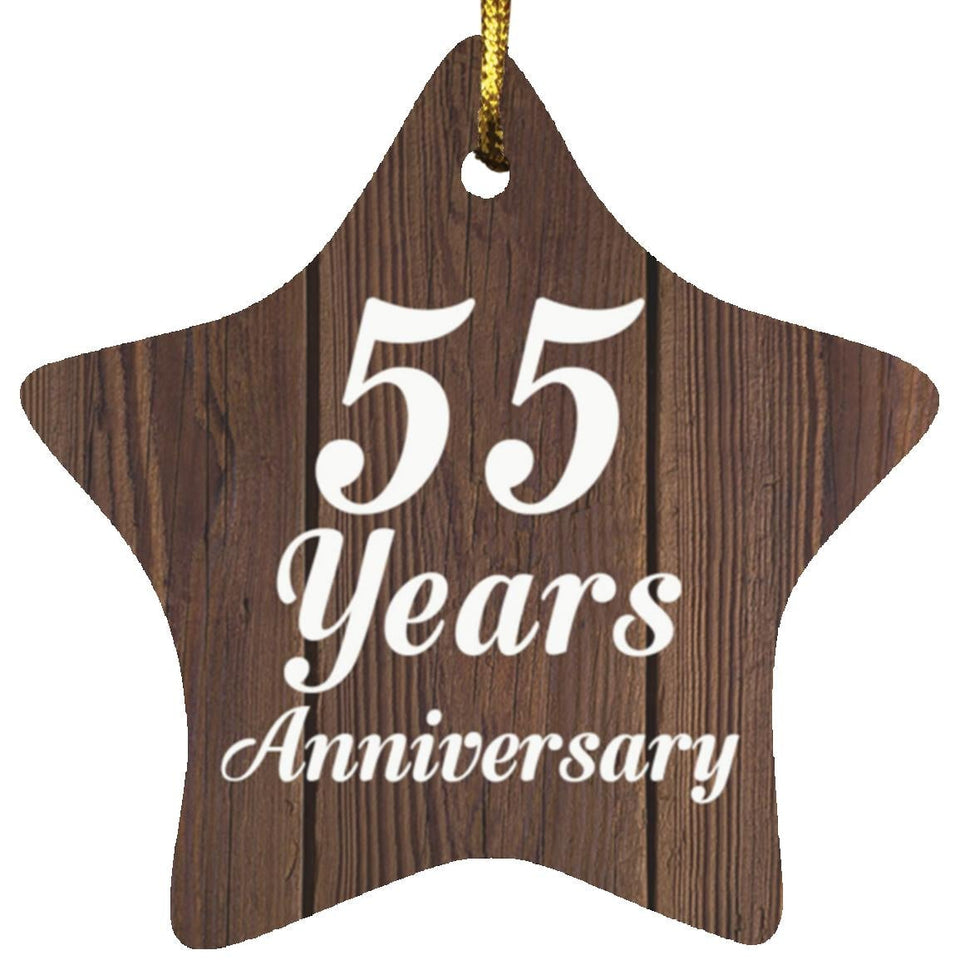 55th Anniversary 55 Years Anniversary - Star Ornament D