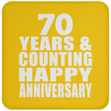 Happy 70th Anniversary 70 Years & Counting - Drink Coaster