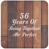 56th Anniversary 56 Years Of Being Mr Perfect - Drink Coaster E