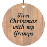 First Christmas With My Gramps - Circle Ornament C