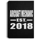 Aircraft Mechanic Established EST. 2018 - Canvas Portrait