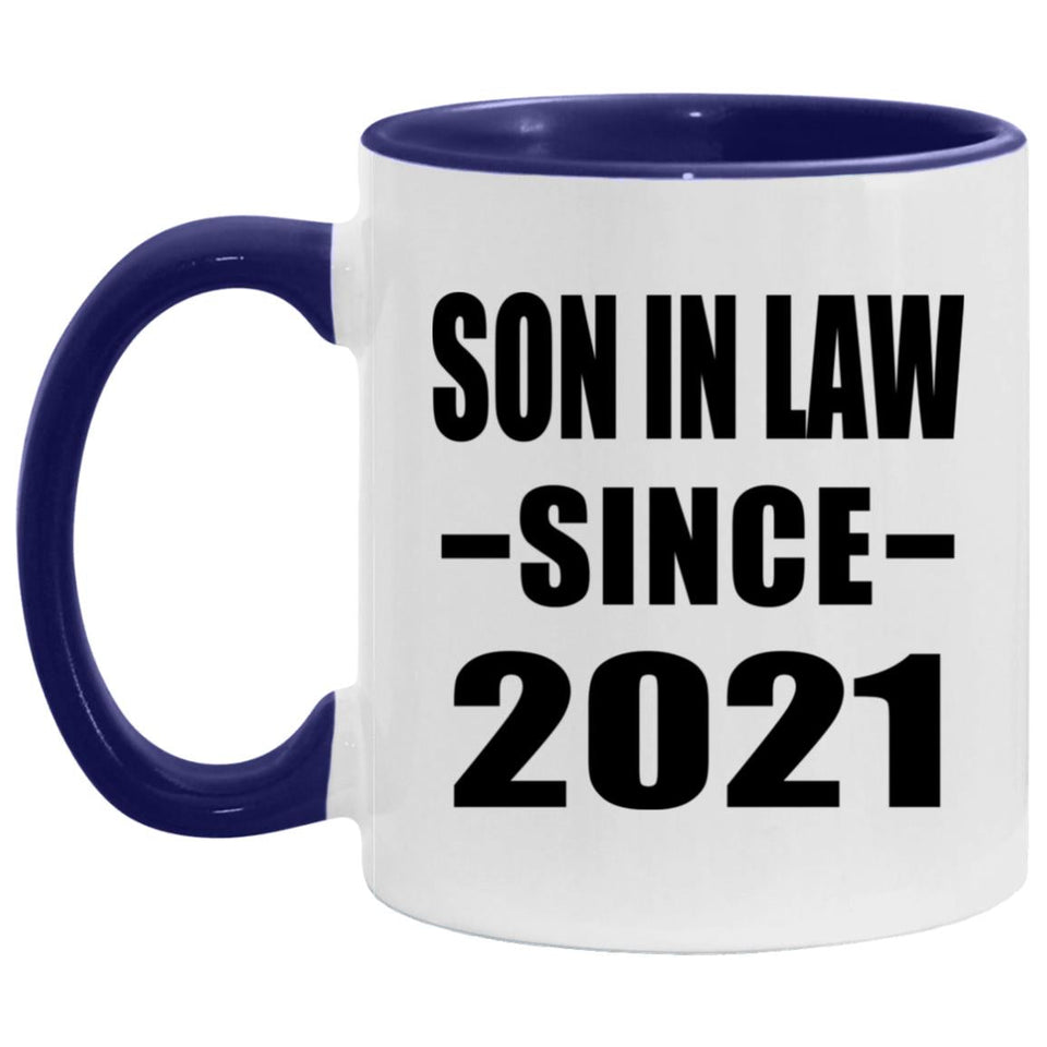 Son In Law Since 2021 - 11oz Accent Mug Purple