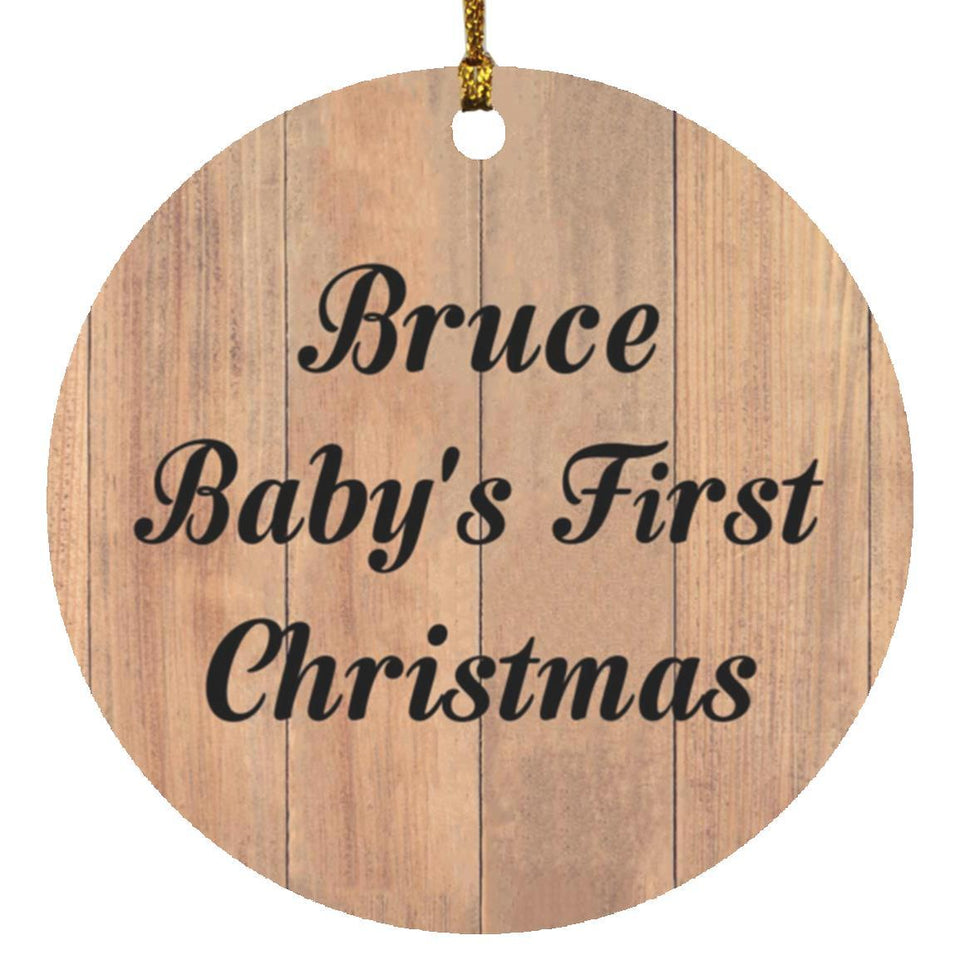 Bruce Baby's First Christmas - Circle Ornament C