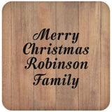 Merry Christmas Robinson Family - Drink Coaster C