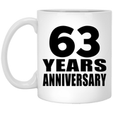 63rd Anniversary 63 Years - 11 Oz Coffee Mug