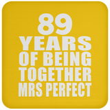 89th Anniversary 89 Years Of Being Mrs Perfect - Drink Coaster
