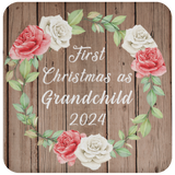 First Christmas As Grandchild 2024 - Drink Coaster B