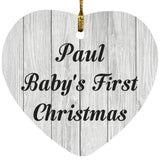 Paul Baby's First Christmas - Heart Ornament F
