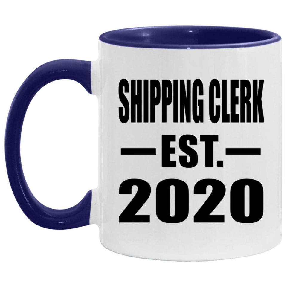 Shipping Clerk Established EST. 2020 - 11oz Accent Mug Purple