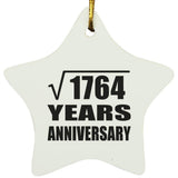 42nd Anniversary Square Root of 1764 Years Anniversary - Star Ornament