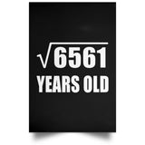 81st Birthday Square Root of 6561 Years Old - Poster Portrait