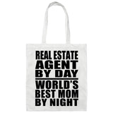Real Estate Agent By Day World's Best Mom By Night - Tote Bag White
