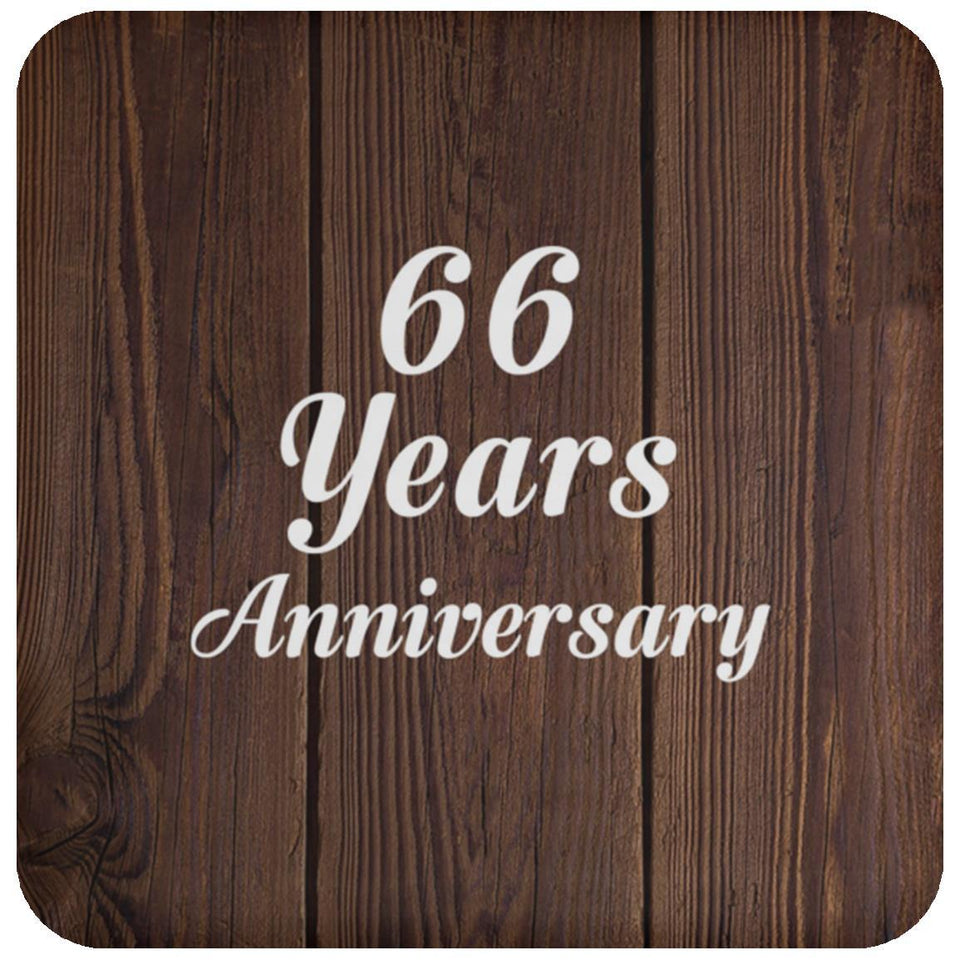 66th Anniversary 66 Years Anniversary - Drink Coaster D