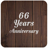 66th Anniversary 66 Years Anniversary - Drink Coaster D