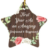 First Year As An Amazing Girlfriend & Boyfriend - Star Ornament A