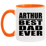 Arthur Best Dad Ever - 11oz Accent Mug Orange