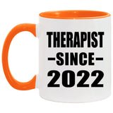 Therapist Since 2022 - 11oz Accent Mug Orange