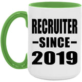 Recruiter Since 2019 - 15oz Accent Mug Green