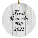 First Year As Wife 2022 - Circle Ornament F