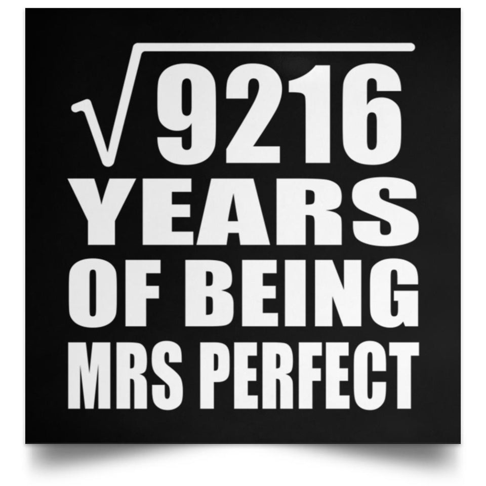 96th Anniversary Square Root of 9216 Years of Mrs Perfect - Poster Square