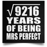 96th Anniversary Square Root of 9216 Years of Mrs Perfect - Poster Square
