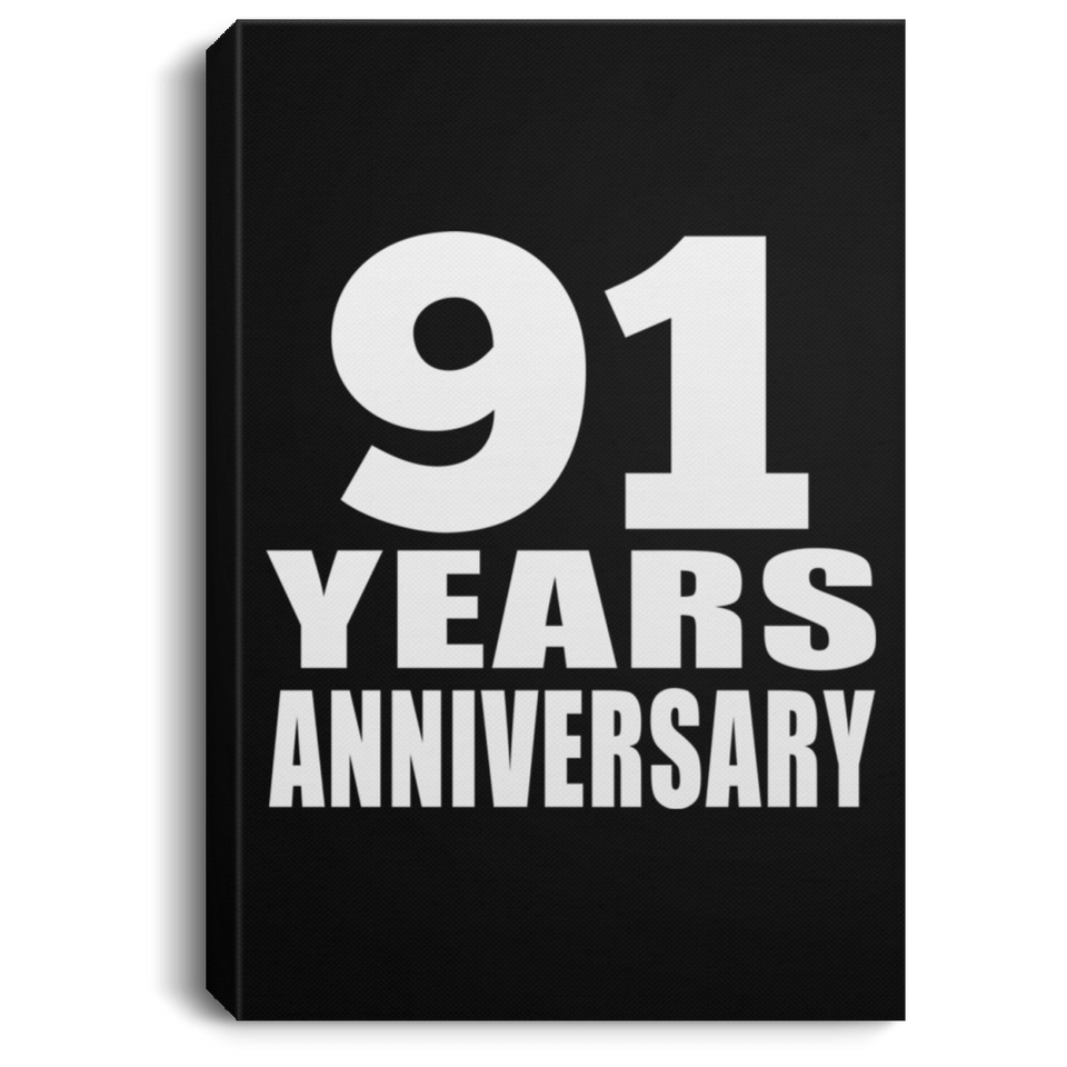 91st Anniversary 91 Years Anniversary - Canvas Portrait