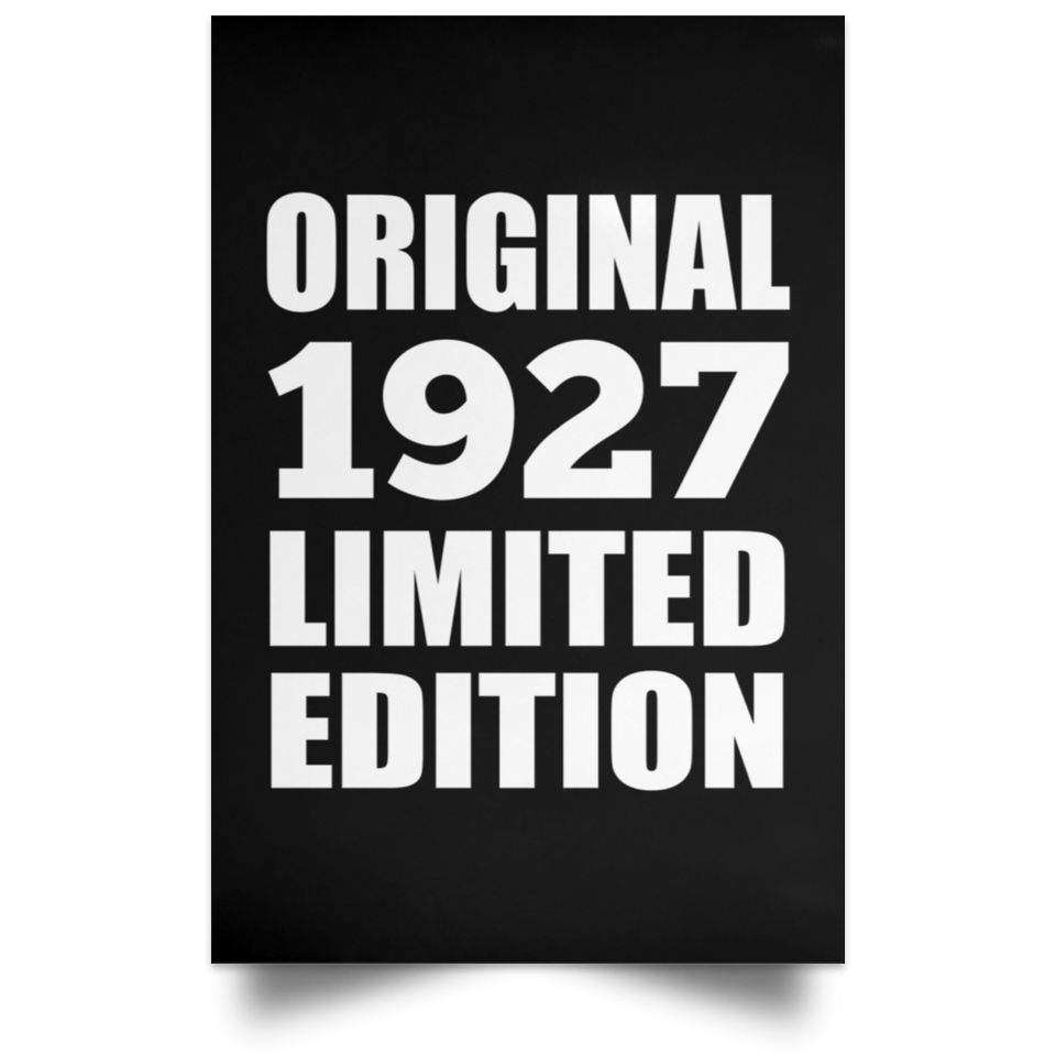 97th Birthday Original 1927 Limited Edition - Poster Portrait