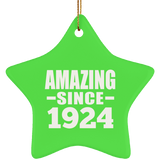 100th Birthday Amazing Since 1924 - Star Ornament