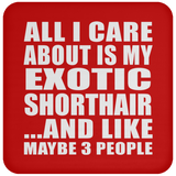 All I Care About Is My Exotic Shorthair - Drink Coaster