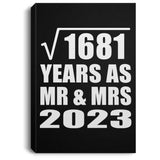 41st Anniversary Square Root of 1681 Years As Mr & Mrs 2023 - Canvas Portrait