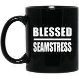 Blessed Seamstress - 11oz Coffee Mug Black