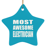 Most Awesome Electrician - Star Ornament
