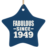 75th Birthday Fabulous Since 1949 - Star Ornament