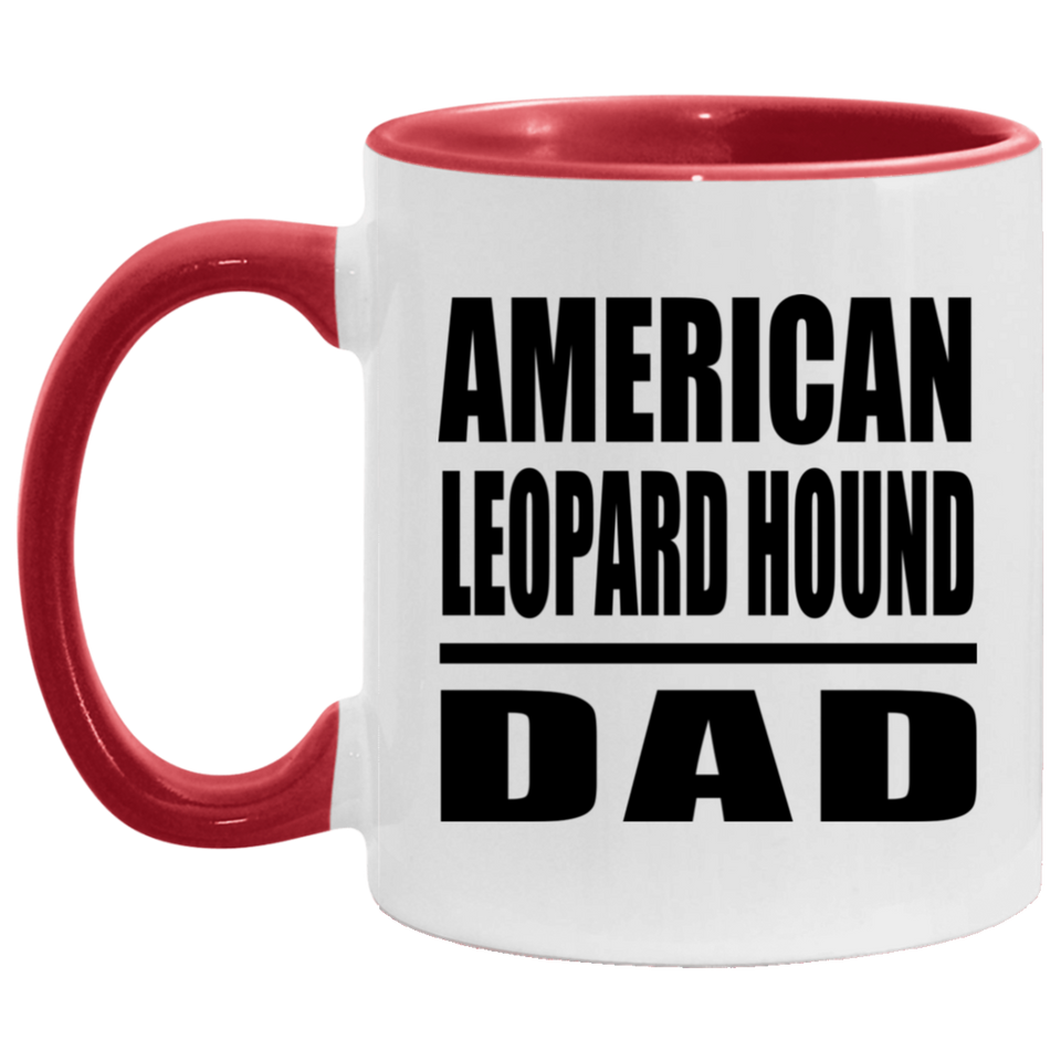 American Leopard Hound Dad - 11oz Accent Mug Red