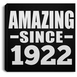 102nd Birthday Amazing Since 1922 - Canvas Square