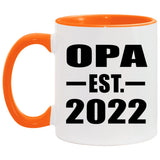 Opa Established EST. 2022 - 11oz Accent Mug Orange
