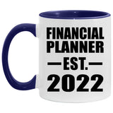Financial Planner Established Est. 2022 - 11oz Accent Mug Purple