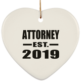 Attorney Established EST. 2019 - Heart Ornament