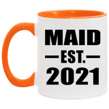 Maid Established EST. 2021 - 11oz Accent Mug Orange