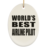 World's Best Airline Pilot - Oval Ornament