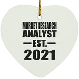 Market Research Analyst Established EST. 2021 - Heart Ornament