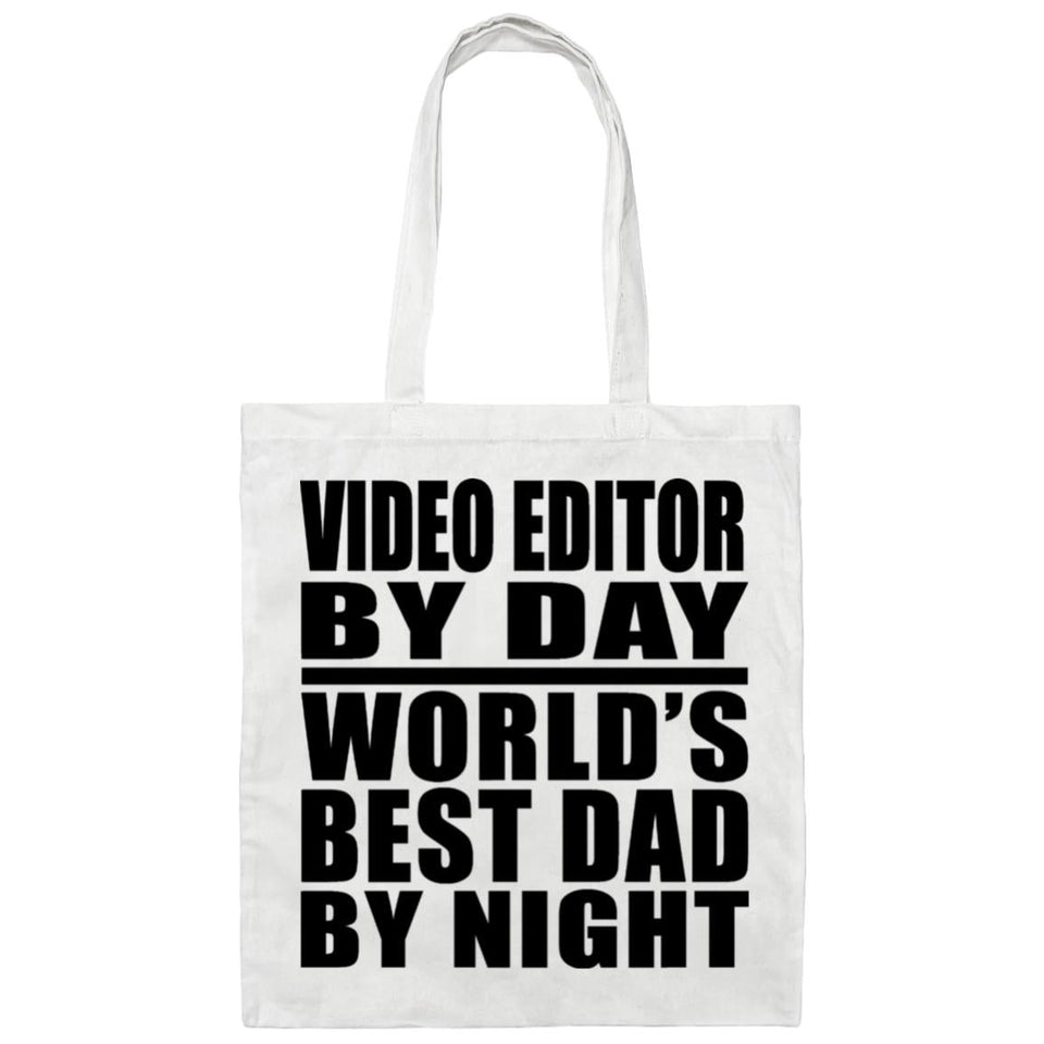 Video Editor By Day World's Best Dad By Night - Tote Bag White