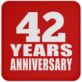 42nd Anniversary 42 Years - Drink Coaster