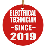 Electrical Technician Since 2019 - Circle Ornament