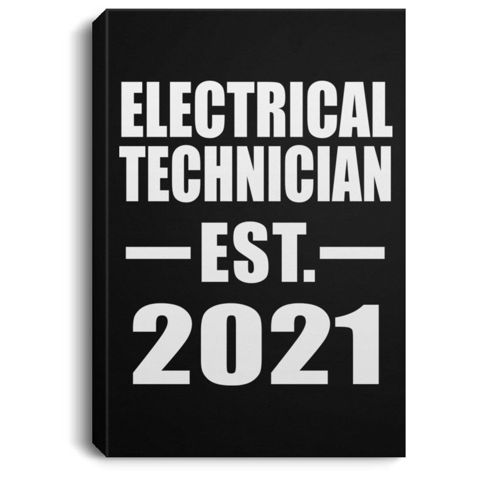 Electrical Technician Established EST. 2021 - Canvas Portrait
