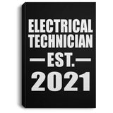 Electrical Technician Established EST. 2021 - Canvas Portrait