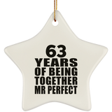 63rd Anniversary 63 Years Of Being Mr Perfect - Star Ornament